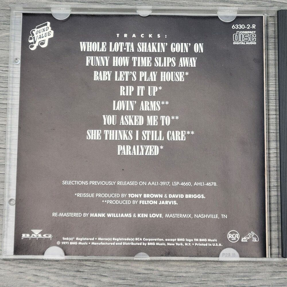 VTG 1988 BMG Music Elvis Presley Elvis Country CD I'm 10,000 Years Old - Picture 4 of 6